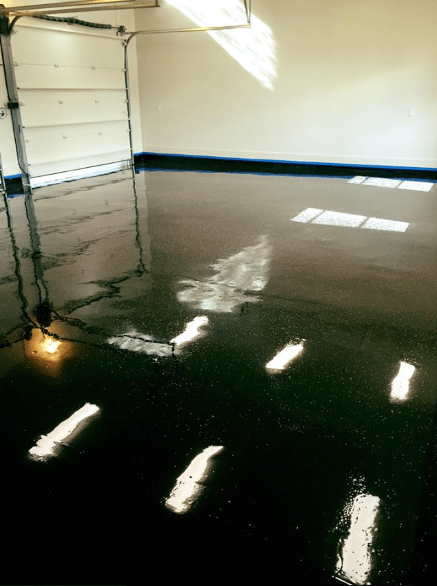 black epoxy garage floor austin tx